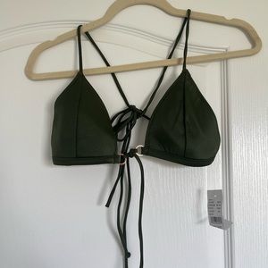 LA Hearts bikini top, green, Size M